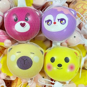 Borse a rete divertenti all'ingrosso a rimbalzo lento, piccoli giocattoli antistress, orso fragola, burro, viola coniglio - Product Image 6