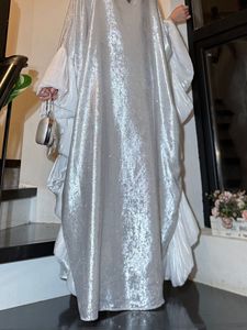 Abito da sera elegante J-267 Starry Sky Luxury Shiny con maniche a pipistrello, <span class=keywords><strong>vestito</strong></span> da festa ampio e scintillante, abito musulmano luccicante. - Product Image 1