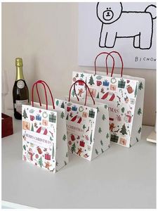 Custom Logo Recyclable Christmas Kraft Paper <b>Bags</b> with Twisted Handles Offset Printed White Gift & <b>Craft</b> Shopping <b>Bags</b> - Product Image 2