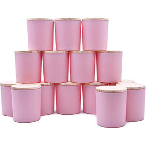 Pot à bougie givré avec couvercle, noir mat et blanc, 10 oz - Product Image 3