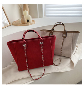 I-0913 HOT Designer Women Fashion Outdoor Shoulder Handbag Vintage Larger Capacity Cotton <b>Canvas</b> <b>Tote</b> <b>Bag</b> - Product Image 2