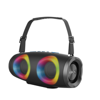 Enceinte portable sans fil BKK K213 10W IP65 étanche avec double haut-parleur et éclairage RGB pour le camping