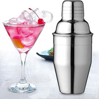 Shaker à cocktails Martini en acier inoxydable 18/8 avec passoire intégrée, outil de mélange pour barman, kit de bar