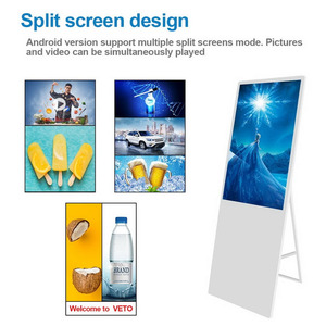 ซุ้มป้ายดิจิทัลแบบพกพา จอแสดงผล LCD แบบเคลื่อนย้ายได้ ความละเอียด Full HD ป้ายเมนูระบบดิจิทัล ระบบแอนดรอยด์ สำหรับป้ายเมนูร้านอาหาร - Product Image 3