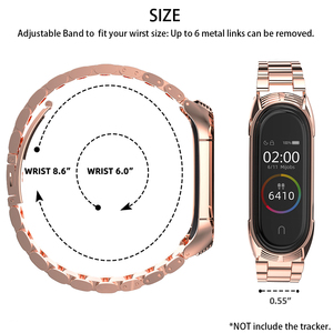 Mijobs correa de acero inoxidable estilo TF correa de reloj inteligente de Metal <span class=keywords><strong>para</strong></span> <span class=keywords><strong>Xiaomi</strong></span> <span class=keywords><strong>Mi</strong></span> <span class=keywords><strong>Band</strong></span> 6 <span class=keywords><strong>5</strong></span> 4 3 accesorios de pulsera - Product Image 4