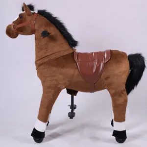 Caballo de peluche educativo para bebé, juguete especial de tamaño real, caballo de peluche para aprender a montar en casa