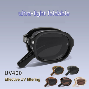 Gafas de Sol Plegables Estilo Ojo de Gato, Versión Coreana, Protección UV Completa, Gafas de Lujo para Conducir, Gafas para Mujer - Product Image 3