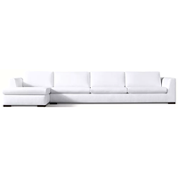 Ensemble de canapés Modena élégant à accoudoirs coniques pour salon, villa, mobilier d'intérieur en bois, coussins moelleux, taille personnalisable