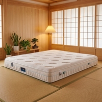 Matelas de luxe compressé à ressorts pour hôtel, avec soutien corporel zoné, respirant et confortable, livré en boîte pour la vente mondiale