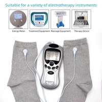 Chaussettes de massage des pieds de réflexologie d'acupression conductrice en fibre d'argent Fil recyclé écologique pour la thérapie par électrodes