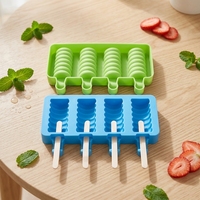 Moule à sucettes glacées en silicone de qualité alimentaire, résistant aux basses températures, facile à démouler, pour les boissons fraîches maison d'été, gadget de cuisine