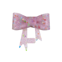SYBBeads Accessoires pour pailles en silicone, personnalisables gratuitement, réutilisables, certifiés CE, écologiques, avec nœuds arc-en-ciel à paillettes violettes