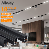 Iluminación Moderna para Interiores de Salas de Exhibición, 48V DC, Alto CRI 90, Garantía de 3 Años, Sistema de Iluminación LED Magnético Regulable de Aluminio