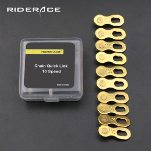 RIDERACE 5 paires de connecteurs de chaîne de vélo, boutons magiques, maillons rapides pour VTT 6/7/8/9/10/11 vitesses - Product Image 1