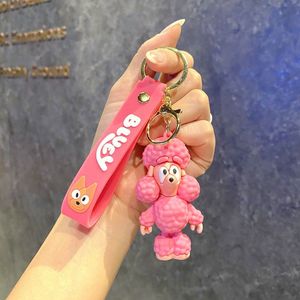 Llavero de PVC de la Familia de Ojos Azules de Dibujos Animados, Bingo, Amigos, Perrito, Colgante para Bolso, Llavero para <span class=keywords><strong>Coche</strong></span>, Venta al por Mayor - Product Image 6