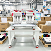Machine à broder 9 aiguilles pour t-shirts avec cadre à changement rapide et alimentation par tombée pour la décoration de tissus légers
