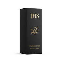 Boîtes d'emballage personnalisées imprimées pliables noires mates pour flacons de poudre vides de 3 ml, 4 ml, 5 ml, 10 ml et flacons de peptides