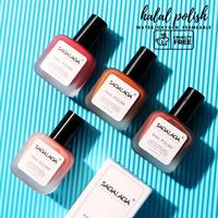 SAGALAGA Vernis à ongles Halal à séchage rapide, respirant, longue tenue, haute brillance, compatible Wudu, perméable à l'eau, végétalien, 11,5 ml