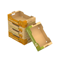 Emballage personnalisé en carton ondulé pour fruits et légumes, boîte d'emballage en carton pour grenade, orange, apple, kiwi, dragon, pièces