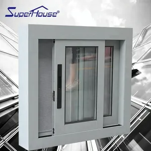 Slide Window UPVC Wholesale Price Vinyl Aluminium Black PVC Horizontal Modern Fiberglass German Windproof Magnetic Screen Louver