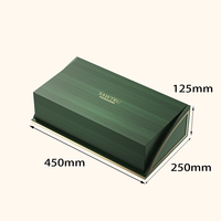 Boîte de présentation de parfum à couvercle rabattable en bois grainé vert émeraude, étui de rangement de parfum personnalisé avec logo pour plusieurs flacons