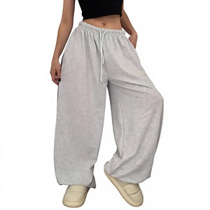 Pantalon de survêtement ample personnalisé pour femme, taille mi-haute, en molleton, coupe décontractée et confortable, style jogging décontracté pour femme - Product Image 5
