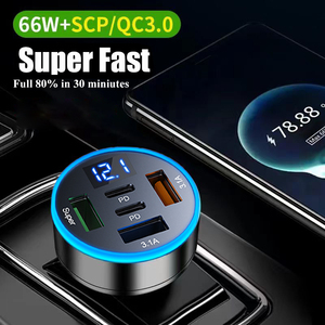 Prodotti di Tendenza 2026 Nuovi Arrivi Caricabatterie USB per Auto 5 in 1 con Display di Tensione, <span class=keywords><strong>2</strong></span> Porte Type <span class=keywords><strong>C</strong></span> e Tre USB A per Ricarica Rapida Multipla - Product Image 6