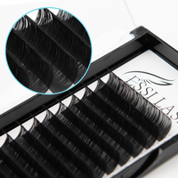 Extensions de Cils Individuels en Soie Cachemire de Haute Qualité, Plateau pour Fournitures de Cils avec Marque Privée 7-25mm, Fait Main