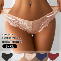 Culottes sexy pour femmes en gros, imprimé floral, taille basse, élégance, en dentelle forgée, style bikini