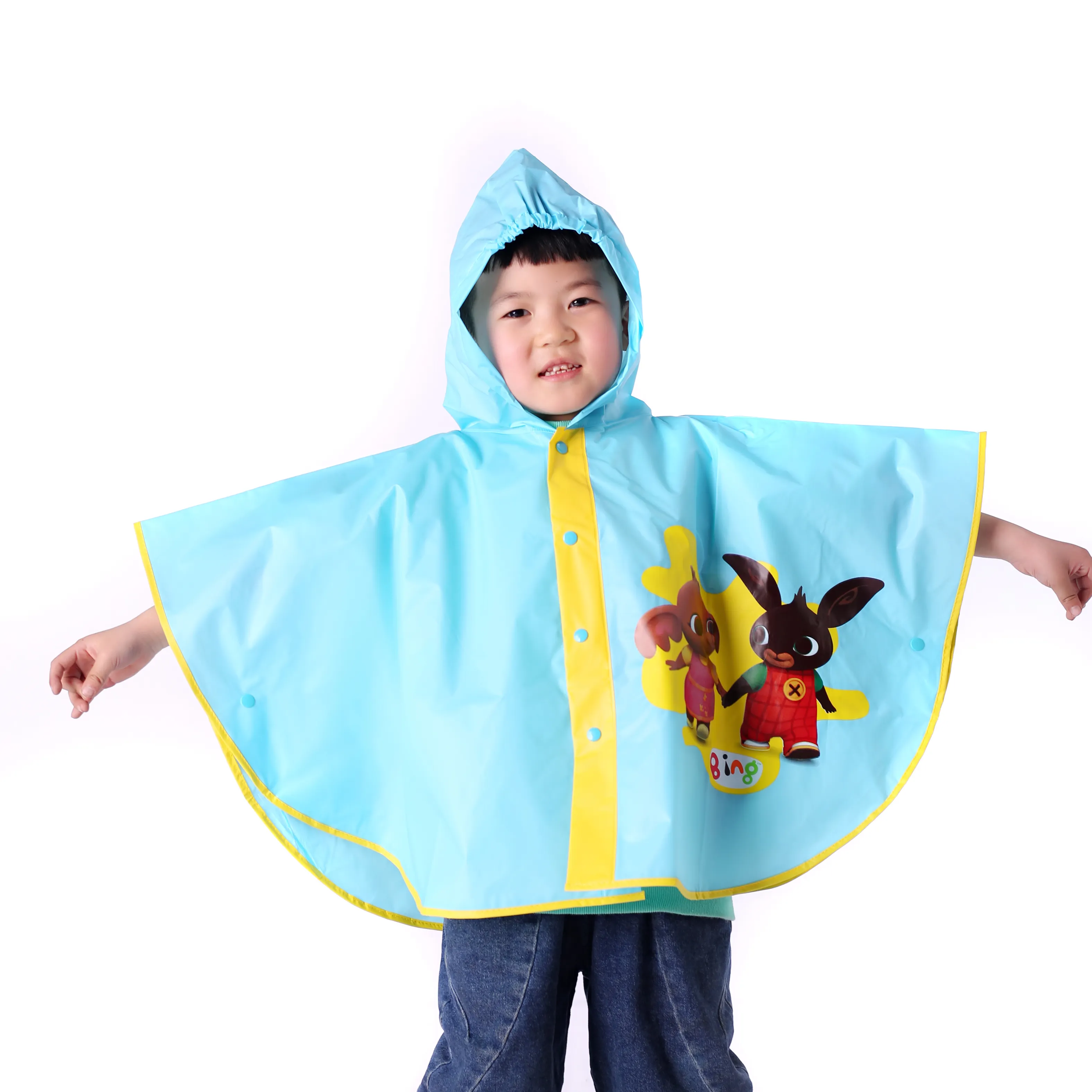 Neuer heißer PVC-Regen poncho für Kinder, wasserdichter Regen poncho für Studenten im Freien, Regen poncho für Kinder