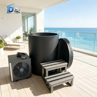 Baignoire de plongeon à froid en acier inoxydable de qualité supérieure avec système de refroidissement d'eau, bain de glace métallique isolé pour la récupération des athlètes et le spa