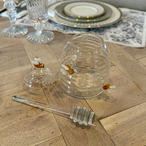 Fête de luxe faveurs de mariage sucre confiture miel mini forme de nid d'abeille mignon pot de bouteille en verre avec louche et décoration d'abeille - Product Image 4