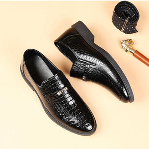 <span class=keywords><strong>Mocasines</strong></span> de Negocios para Hombre con Patrón de Cocodrilo Negro, de PVC Antideslizante, con Forro de Imitación de Cuero Suave, Calzado para Boda y Oficina - Product Image 6