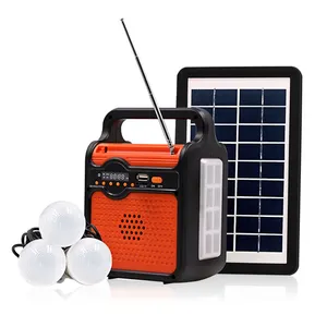 EP-371 Solarenergie-Beleuchtungs systeme Solargenerators ystem 3W Solarstrom-Kit mit Lautsprecher Solarenergie-Beleuchtungs system