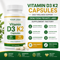 Fabricant de capsules de vitamine D3 K2, formule personnalisée sous marque privée, fournisseur en gros pour les acheteurs de marques de bien-être mondiales