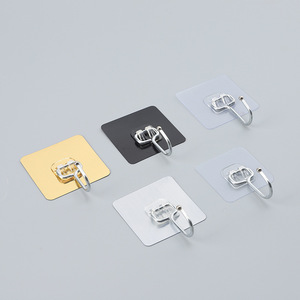 Gancho Adhesivo Transparente para Pared, Sin Necesidad de Taladrar, Capacidad de Carga de 3-5 kg, Gancho para Abrigos y Sombreros para Baño y Sala de Estar, Material ABS - Product Image 1