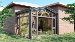 Véranda triangulaire rétractable en aluminium, directement de l'usine, à prix abordable - Serre et maison en verre écologiques pour jardin, chambre et parc - Product Image 4