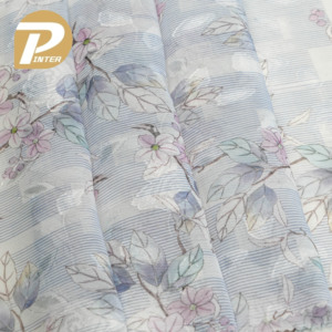 Patrones de diseñador populares Flores de corte de poliéster Tela de gasa con Uragri - Product Image 2