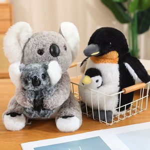 Popular peluche simulado madre niño pingüino muñeca lindo peluche madre <span class=keywords><strong>hijo</strong></span> Koala juguete muñeco de peluche regalo ornamento - Product Image 3