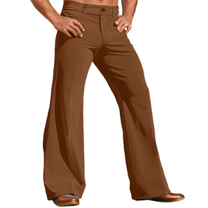 Nuovi <span class=keywords><strong>Pantaloni</strong></span> Eleganti da <span class=keywords><strong>Uomo</strong></span> <span class=keywords><strong>in</strong></span> Corduroy Tinta Unita, Modello Svasato, Casual con Tasche, Comodi per Business, Uso Quotidiano e Vacanze, Stile Moderno - Product Image 5
