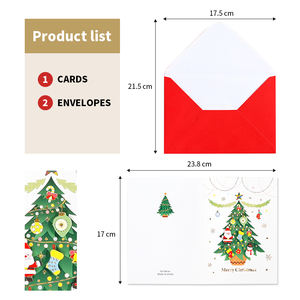 Carte de voeux personnalisée 2024 avec affichage d'impression d'enveloppe 19.5*10.9cm - Product Image 2