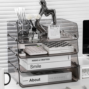 Giấy tổ chức thư khay acrylic Stackable Bàn tập tin tổ chức rõ ràng tập tin tổ chức cho bàn - Product Image 6