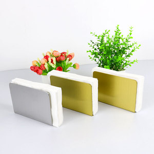 Portatovaglioli Quadrato in Acciaio Inossidabile Placcato Oro con Incisione a Croce d'Angelo per Tavoli da Pranzo, Ristoranti, Hotel, Regalo di Capodanno - Product Image 1