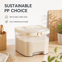 Réservoir de stockage de riz élégant de qualité alimentaire, capacité de 5 L, hermétique, anti-insectes, anti-humidité, récipient de cuisine