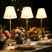Ensemble de lampes sans fil pour décoration d'événements, télécommande maître-esclave, base en métal, abat-jour en tissu