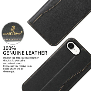 Funda de cuero genuino con función de billetera clásica Flip Folio para teléfono móvil Smart View para <span class=keywords><strong>iPhone</strong></span> 17 16 SE 16 Pro Max 15 14 <span class=keywords><strong>13</strong></span> - Product Image 4