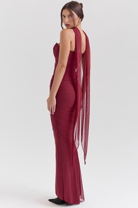 Abito Aderente Elegante e Sexy con Arricciature in Rete per Donne, Vestito Fasciante Senza Spalline con Corsetto, Vestido Elegante da Cerimonia per Donne - Product Image 4