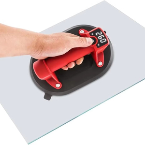 Elevador de ventosa Manual eléctrico de 10 pulgadas con pantalla LED Carga máxima de 260kg para baldosas de granito de vidrio grandes de Metal - Product Image 1