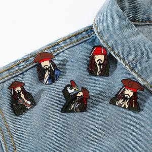 Broche souvenir de <span class=keywords><strong>film</strong></span> de dessin animé en gros Épinglette en émail de pirate - Product Image 3