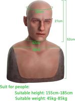 Masques en silicone 100 % réalistes, visage de jeune homme, cosplay, Halloween, accessoires de travestissement, masque amusant, maquillage, performance, couvre-chef